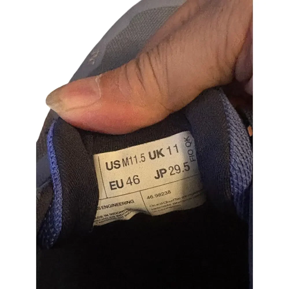 On Running Cloud Gray Navy Size 11.5 Read